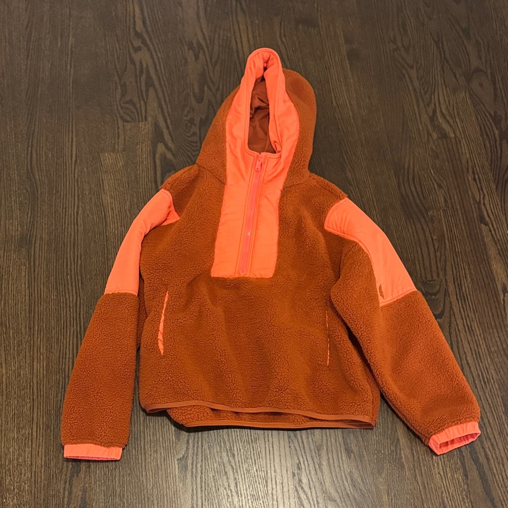 FP Movement by Free People Orange and Red Teddy Jacket